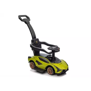 LEAN CARS Lamborghini QLS-996T ajoneuvo työntökahvalla, vihreä
