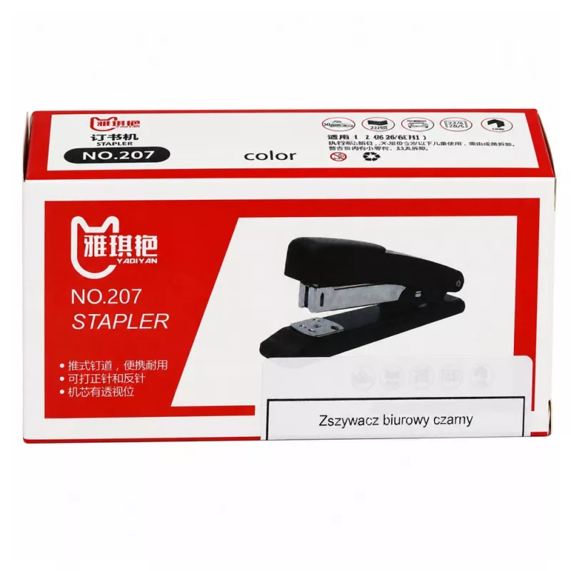 LEAN Classic Office School nitoja musta niitit 50mm 24/6 26/6