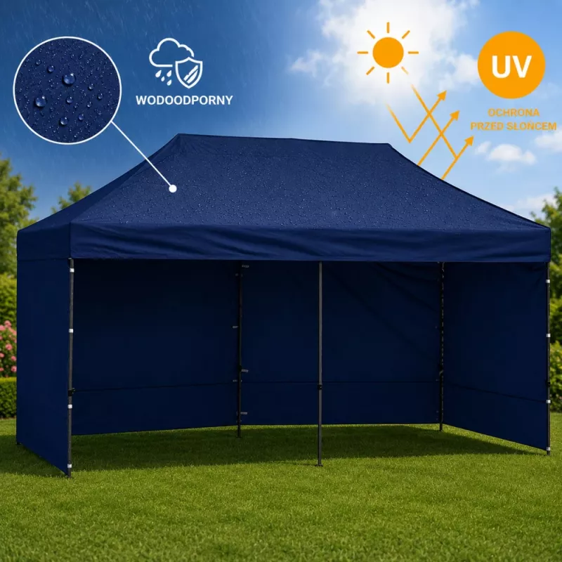 LEAN Express puutarhateltta catering-messupaviljonki Navy Blue 3x6 M