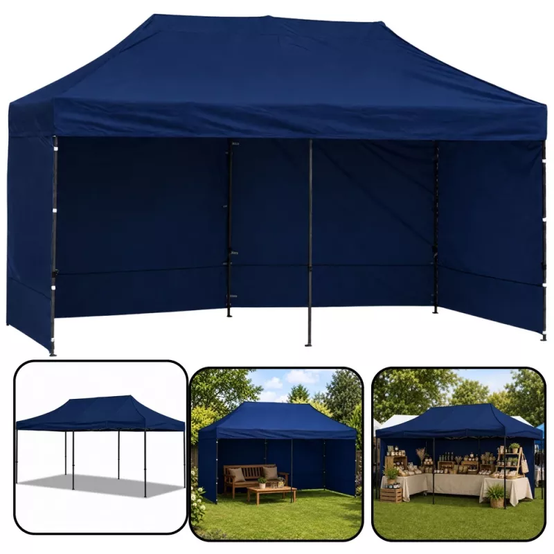 LEAN Express puutarhateltta catering-messupaviljonki Navy Blue 3x6 M