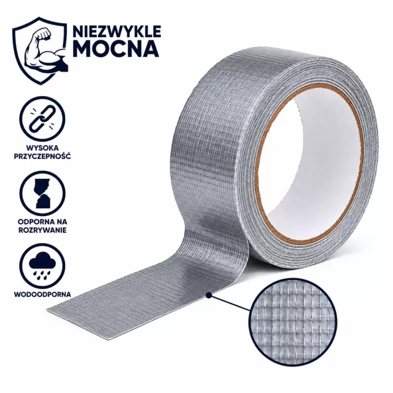 LEAN Gray vahvistettu korjausteippi vahva hopea 48mm x 15m