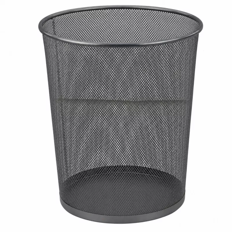 LEAN toimistopaperikori metalliverkko pyöreä hopea 19 L