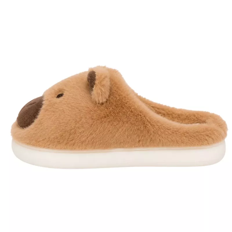 LEAN plush kapybara tossut korvilla lämpimät pehmeät beige koko 34-35