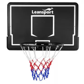 LEAN SPORT 30566 koripalloteline ja tausta - 90cm polykarbonaattilevy, seinäasennus, musta/punainen