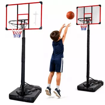LEAN SPORT koripalloteline siirrettävä säädettävä jalusta 200-305 cm