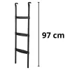 LEAN SPORT BEST 97 cm trampoliinitikkaat – 2 askelmaa, liukumaton, teräs, yleismallinen, musta