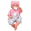 LEAN TOYS 24440 vauvannukke pipolla, puserolla ja tutilla, äänitehosteet (35 cm)