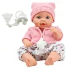 LEAN TOYS 24440 vauvannukke pipolla, puserolla ja tutilla, äänitehosteet (35 cm)
