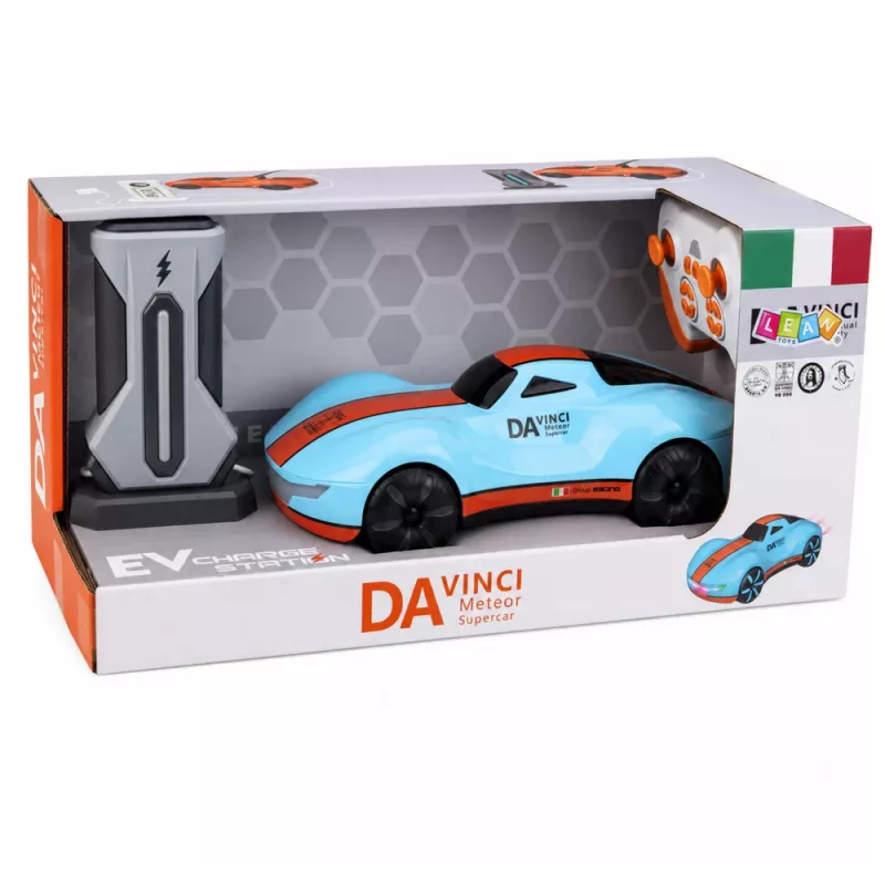 LEAN TOYS 30335 moderni kauko-ohjattava auto RC valoasema sininen 1:16