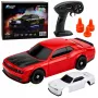 LEAN TOYS 31711 RC drift-urheiluauto – 4WD, 2,4 GHz, vaihdettava korirakenne, punainen, 1:43