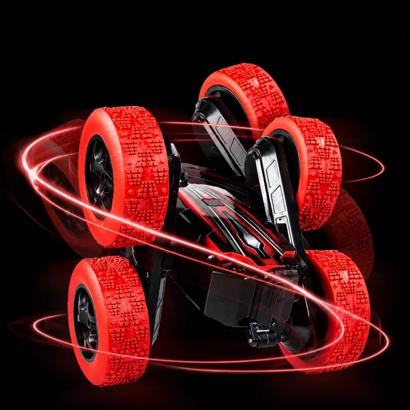 LEAN TOYS 360° elekaukosäädin RC-stuntauto punainen