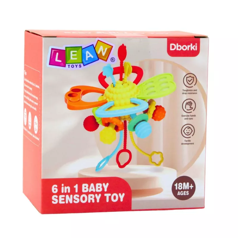 LEAN TOYS 6-in-1 aistilelu purentarengas vetonauhat Pop-It värikäs