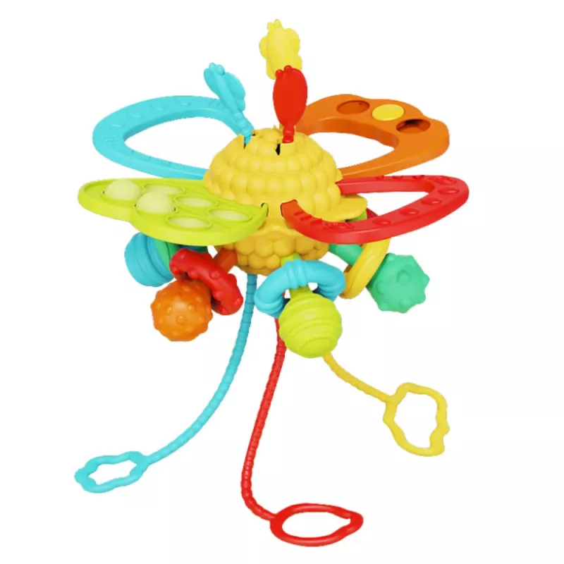 LEAN TOYS 6-in-1 aistilelu purentarengas vetonauhat Pop-It värikäs