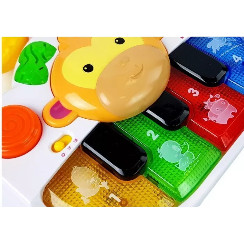LEAN TOYS Piano apinalla vauvalle - ääni ja valo