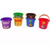LEAN TOYS setti värikkäitä ämpäreitä eläimillä - pyramidi