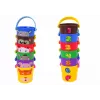 LEAN TOYS setti värikkäitä ämpäreitä eläimillä - pyramidi