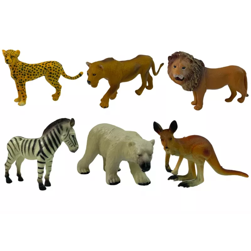 LEAN TOYS Africa Wildlife figuurisarja kenguru seepra