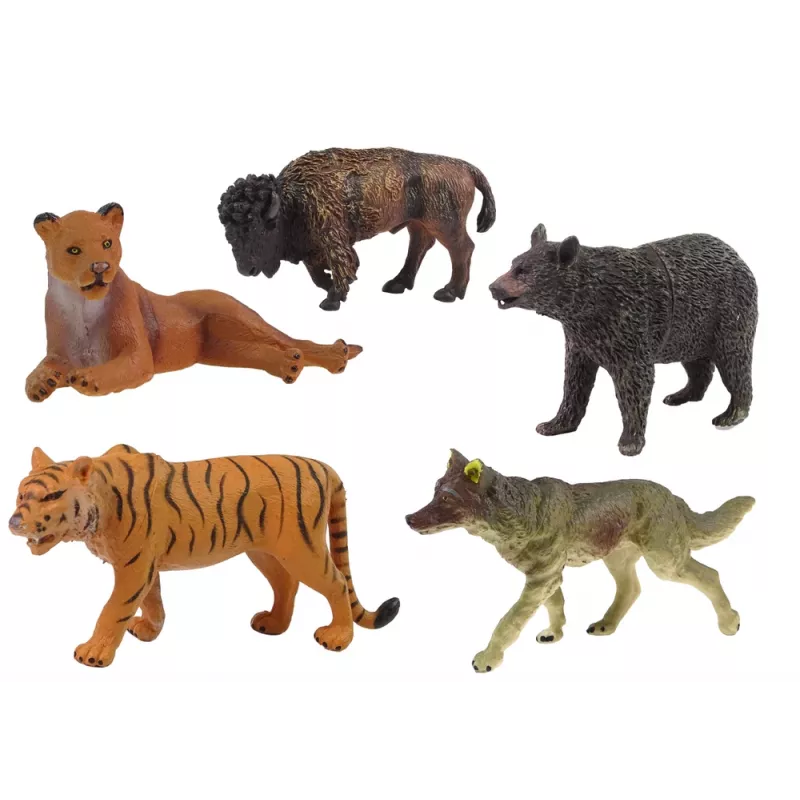 LEAN TOYS afrikkalaiset metsäeläimet figuurisarja karhu tiikeri