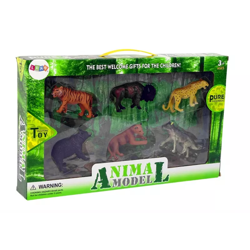LEAN TOYS afrikkalaiset metsäeläimet figuurisarja karhu tiikeri