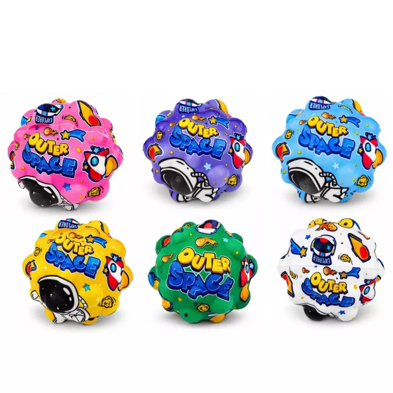 LEAN TOYS stressiä lievittävä vaahtopallo nystyröillä pomppimiseen Kosmos 7 cm