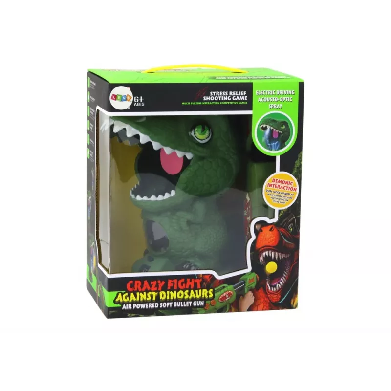 LEAN TOYS arcade-peli ammunta dinosaurus vihreä palloase