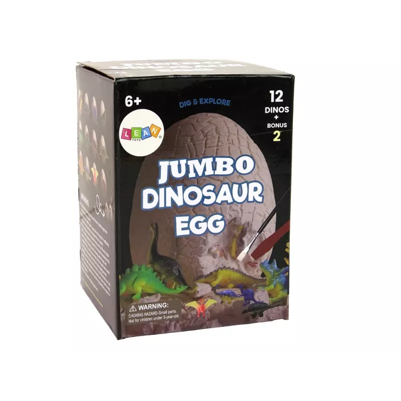 LEAN TOYS arkeologinen kaivusarja jättimäinen muna 12 dinosaurushahmoa