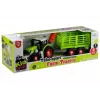 LEAN TOYS koottava traktori avoimella perävaunulla 43 cm