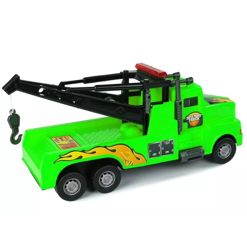 LEAN TOYS auto hinausauto tienvarsiapu 1:10 vihreä köysi