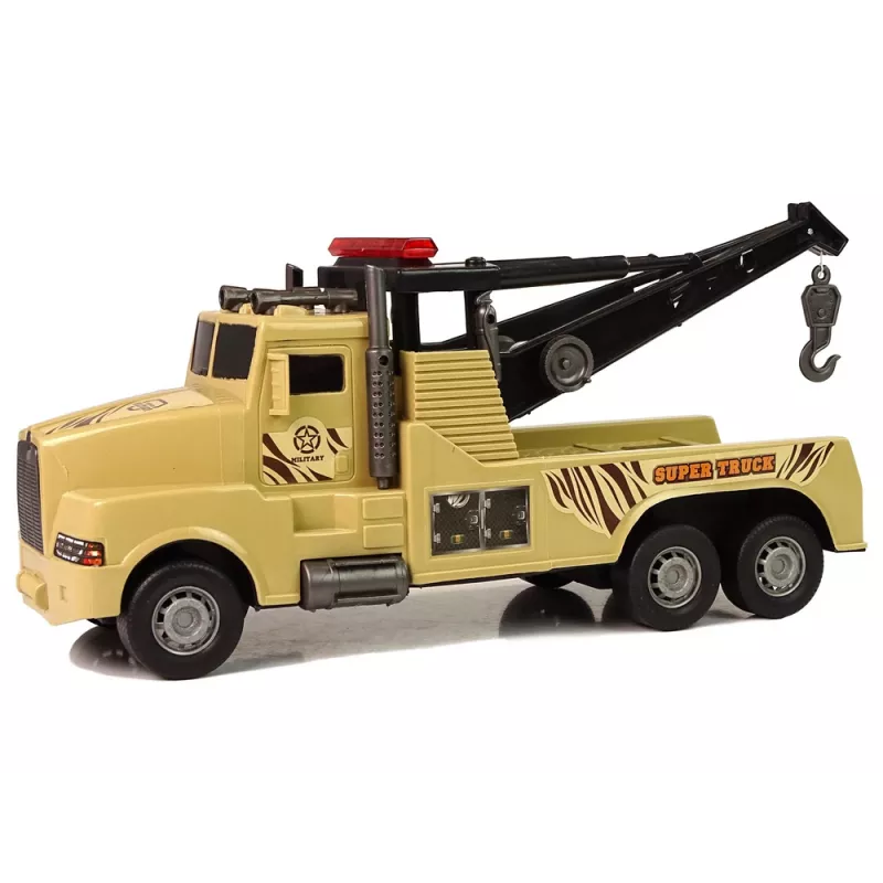 LEAN TOYS auto hinausauto tienvarsiapu 1:10 köysi ruskea