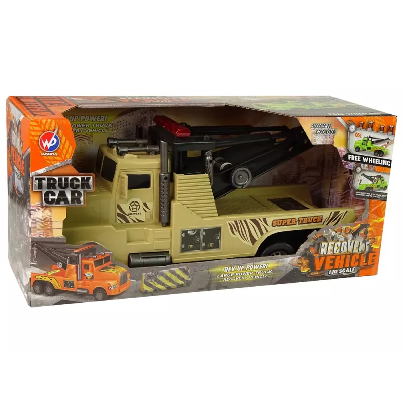 LEAN TOYS auto hinausauto tienvarsiapu 1:10 köysi ruskea