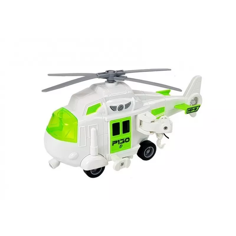 LEAN TOYS Auto kuljetusauto paristoilla 1:16 helikopterilla