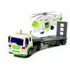 LEAN TOYS Auto kuljetusauto paristoilla 1:16 helikopterilla