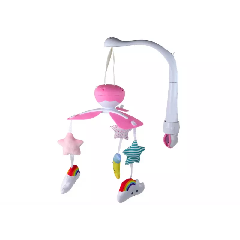 LEAN TOYS vauvansänky mobile Sky Sound pinkki
