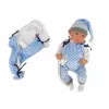 LEAN TOYS vauvanukke 46 cm sininen tutti tähtipeitto