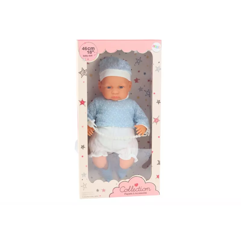 LEAN TOYS vauvanukke 46 cm sininen tutti hattu sukat