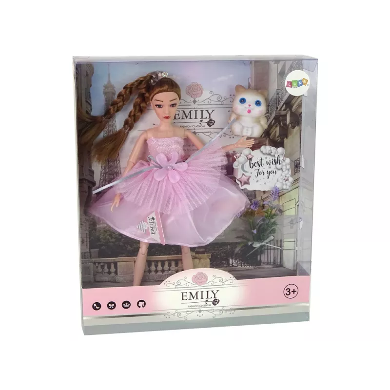 LEAN TOYS nukke Emily vauva saparot kissa kukat