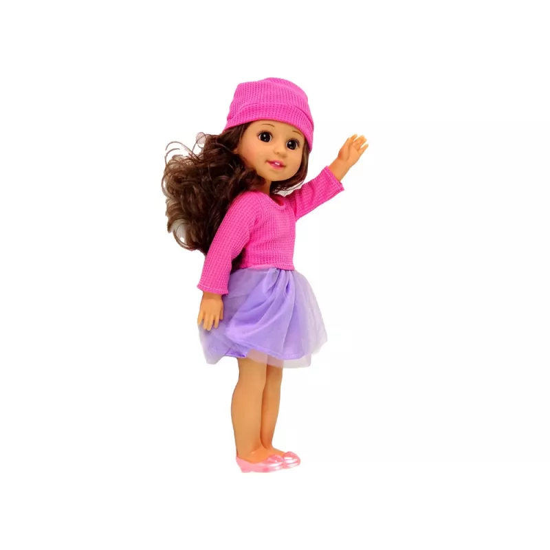 LEAN TOYS Vauvanukke tyttö ruskeat hiukset