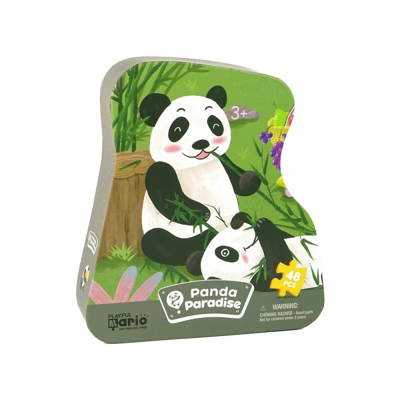 LEAN TOYS Bambumetsä Panda -palapeli 48 palaa