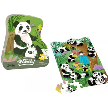 LEAN TOYS Bambumetsä Panda -palapeli 48 palaa