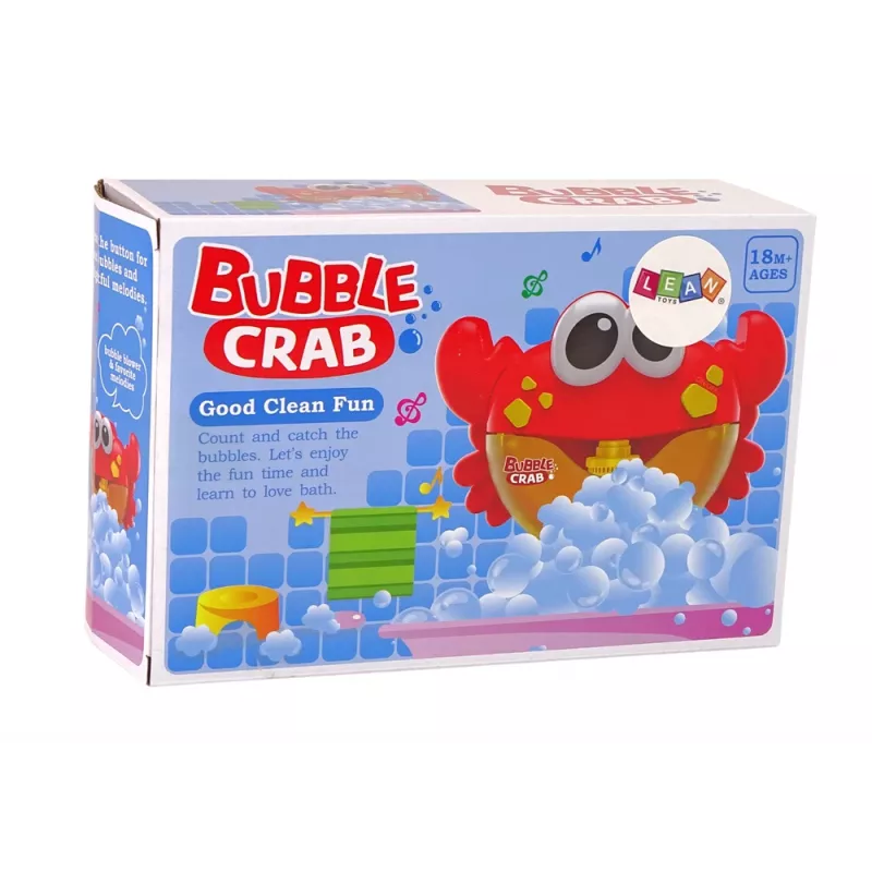 LEAN TOYS kylpylelu saippuakuplageneraattori punainen rapu