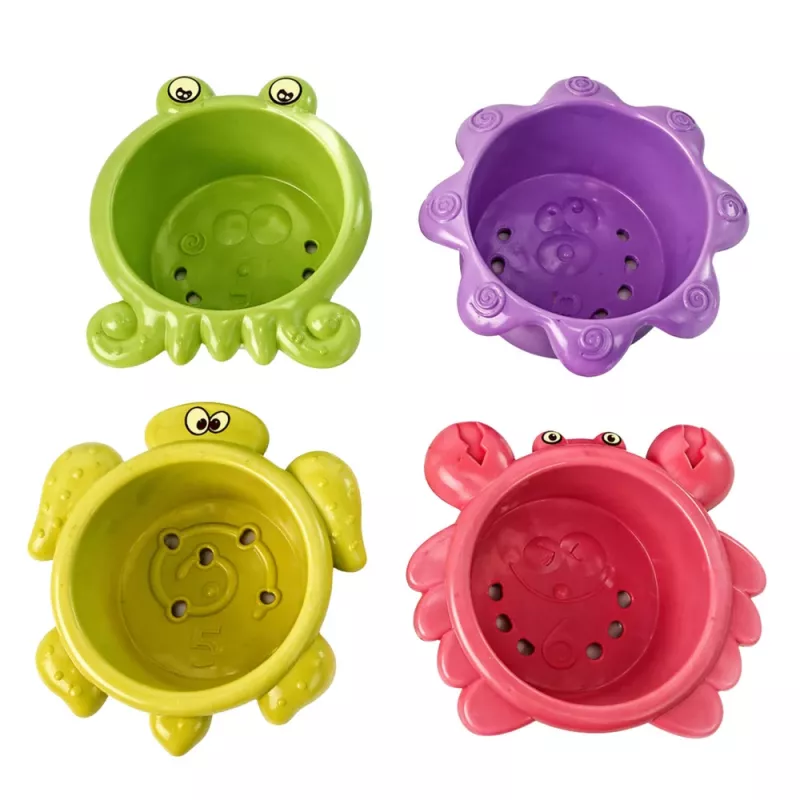 LEAN TOYS KylpyLeikkikalusarja: laiva, merieläimet, vesiputous, imukupit