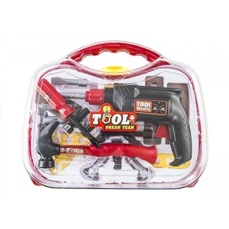 LEAN TOYS Big 22 PCS työkalusarja tee-se-itse mekaanikko matkalaukussa luova rakennuslelu