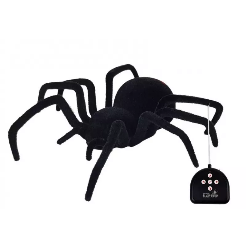 LEAN TOYS Big Hairy Spider Black Widow kauko-ohjattava