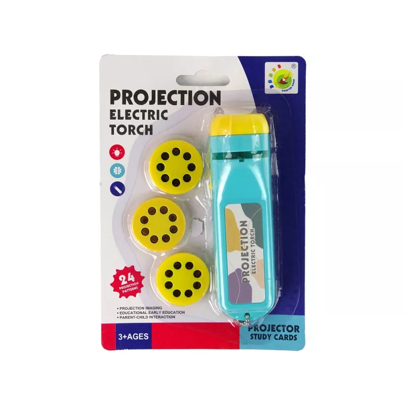 LEAN TOYS Sininen valoprojektori 24 kuvaa