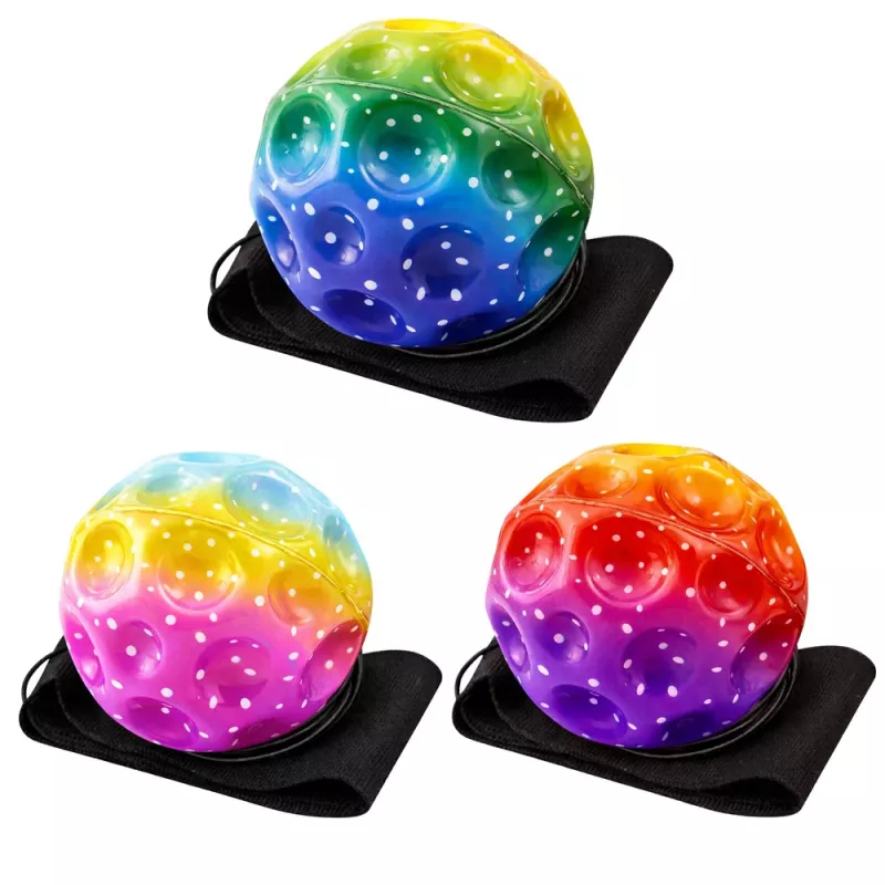LEAN TOYS hyppypallo kuminauhalla, sensorinen, nystyröillä, värikäs, 6 cm