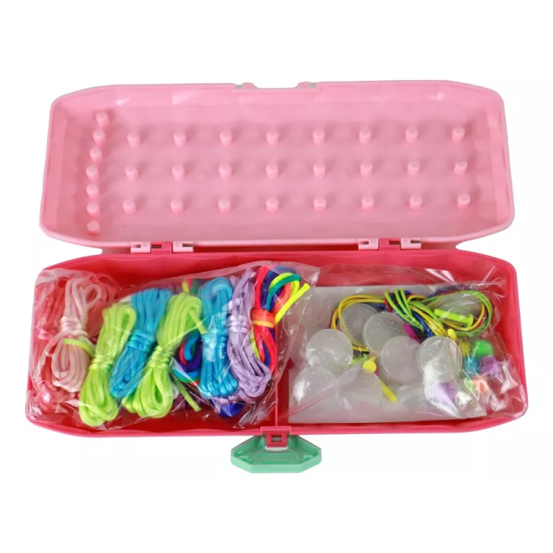 LEAN TOYS rannekorunvalmistussarja vaaleanpunainen laatikko