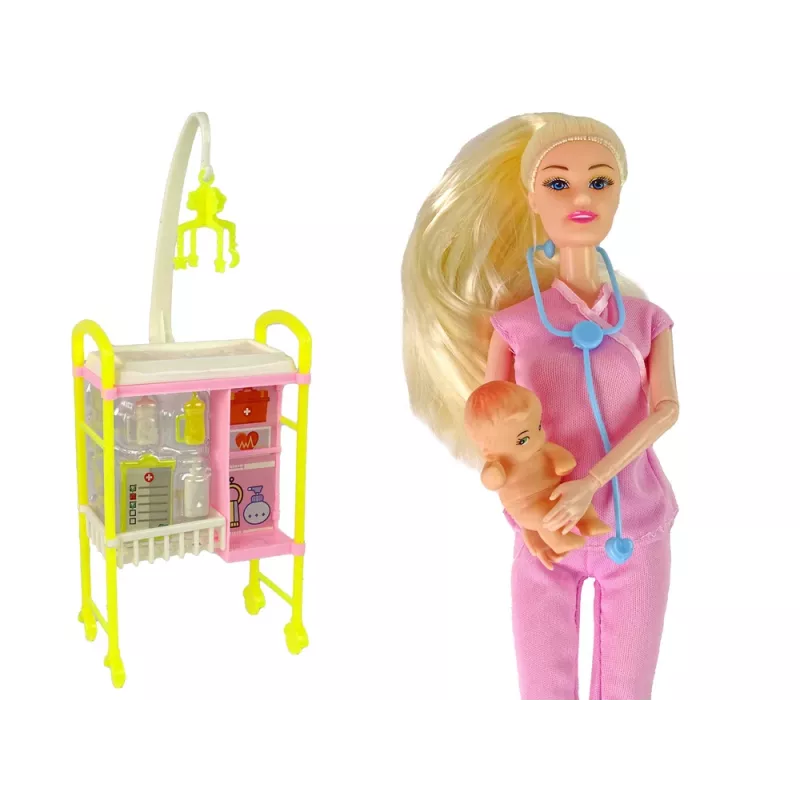 LEAN TOYS lasten nukkelääkäri pitkät hiukset tarvikkeet