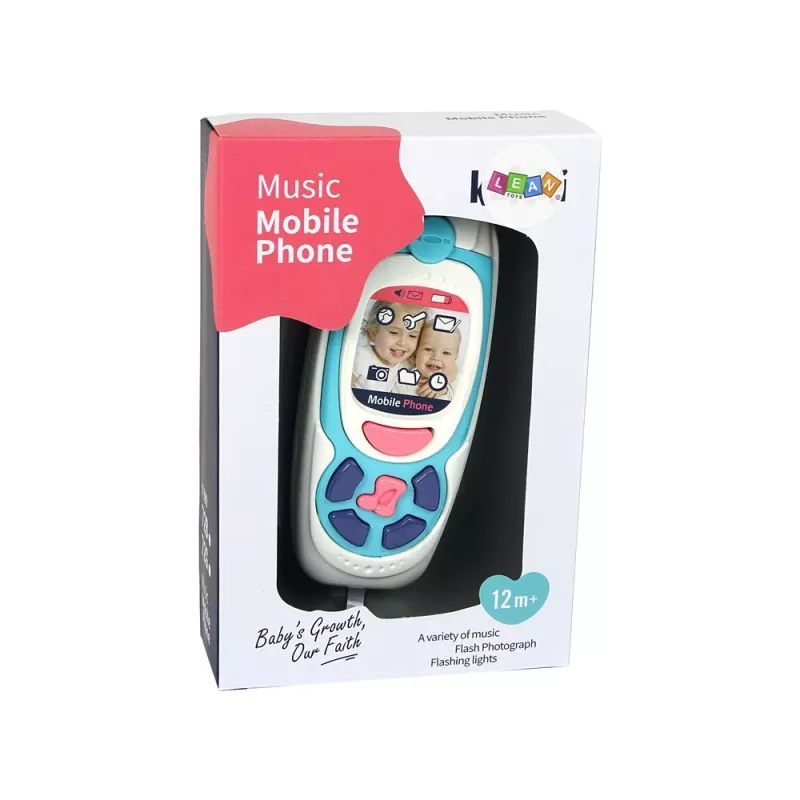 LEAN TOYS Lasten oppimispuhelin Melody sininen