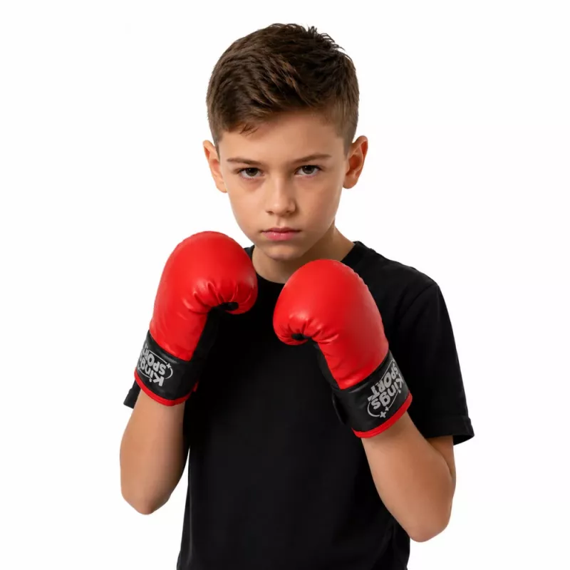 LEAN TOYS lasten nyrkkeilysäkki-setti Muay Thai -hanskoilla 65x22cm L