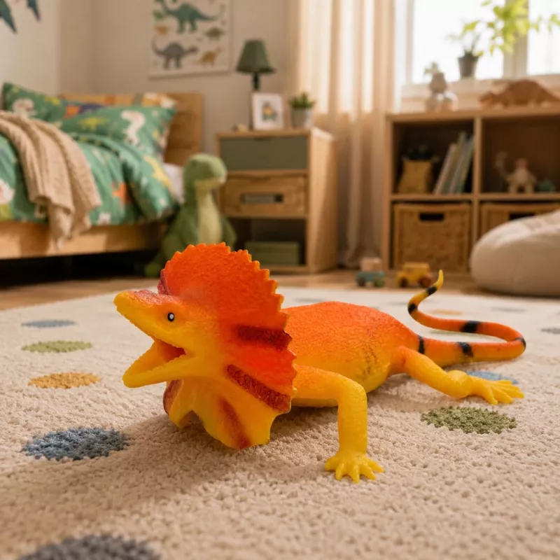 LEAN TOYS kauluslisko kumihahmo venyvä realistinen 19cm